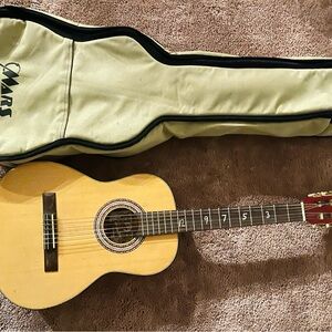 Acoustic Guitar with Beige Gig Bag - Unbranded